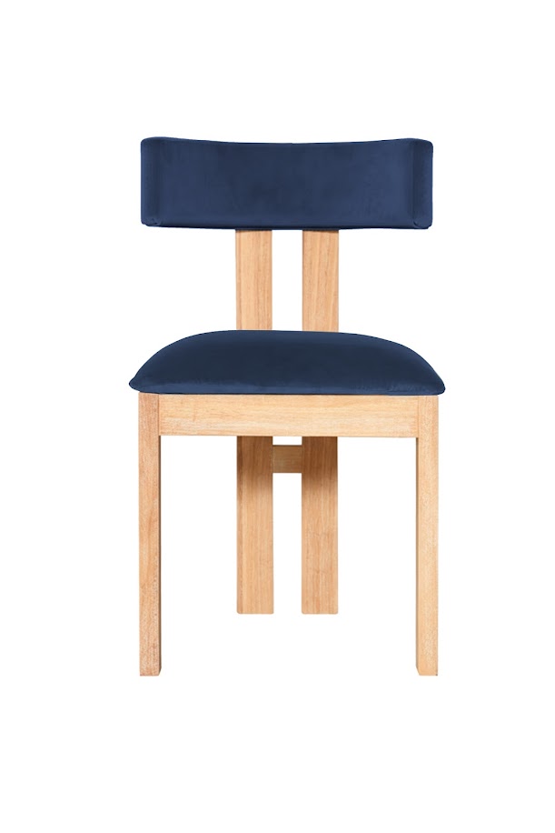 Elisa Natural Chair - Navy Blue